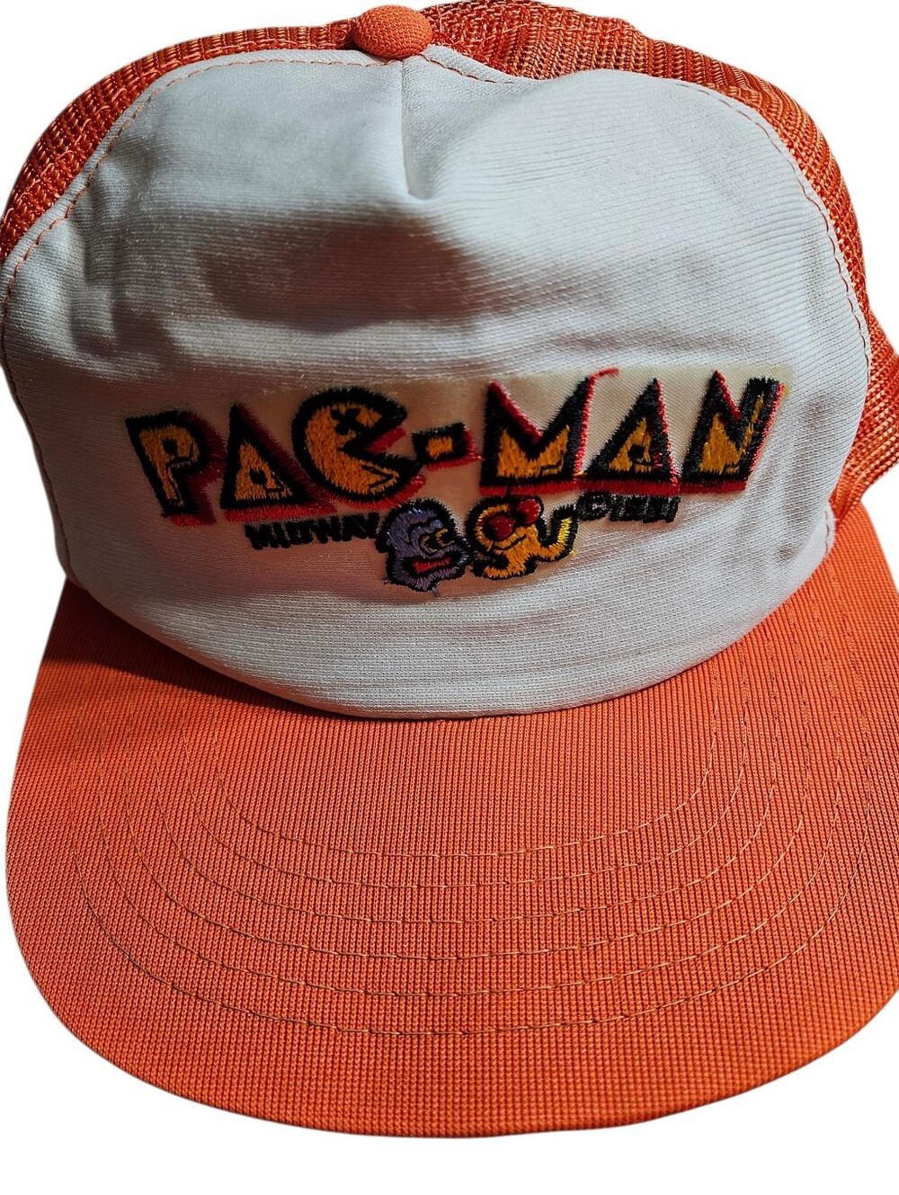 Vintage 1981 Pac-Man Orange & White Trucker Hat